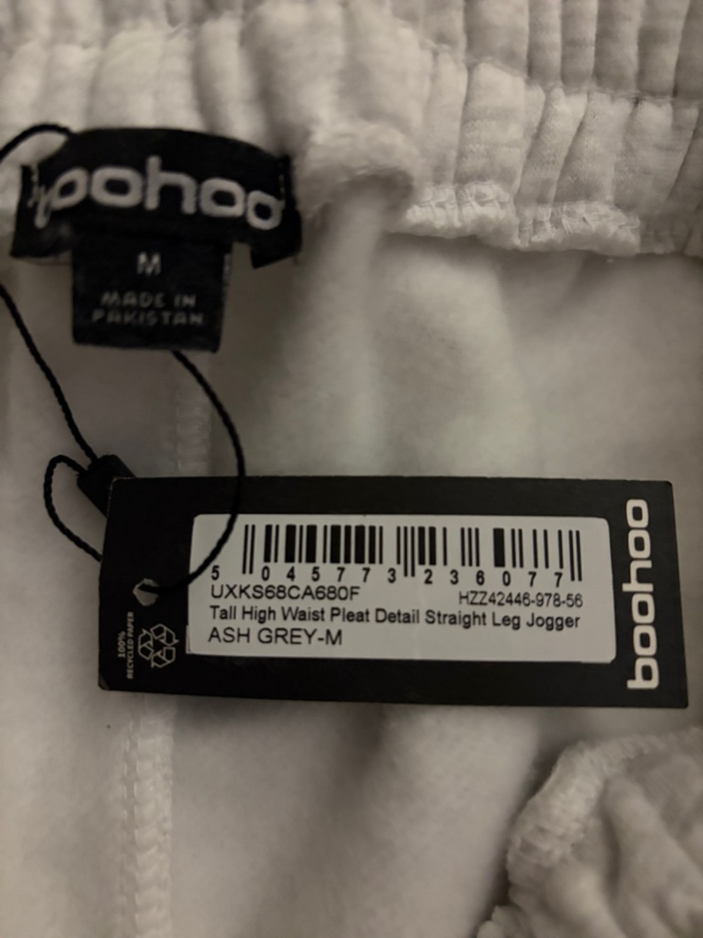 BOOHOO new High Waist Pleated Straight Leg Tall Jogger - Picture 2 of 12